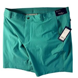 Walter Hagen Men's Performance Elastic Waist Golf Shorts Aqua Teal Sz 40 9" NEW